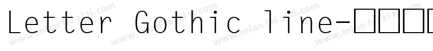 Letter Gothic line字体转换